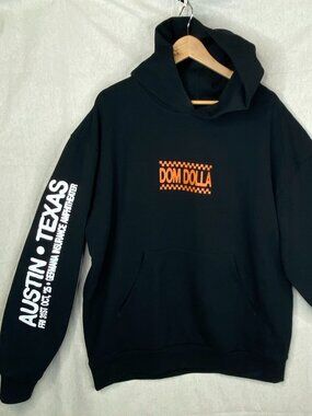 DJ Dom Dolla Austin Germania Amphitheater Pullover Hoodie XL Black Sweatshirt